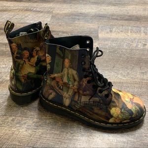 RARE! NWOT Dr Martens Hogarth 1460 Pascal Leather Boots Sz 7 Women - 6 Men